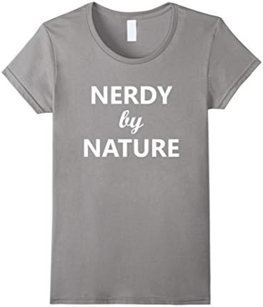 Women's Nerdy By Nature T-Shrt Large Slate