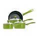 Prestige Urban Cookware Saucepan Set, Apple Green, 4 Piece