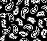SheetWorld Fitted Cradle Sheet - Primary Paisley White On Black Woven - Made In USA