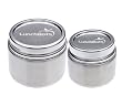 LunchBots Rounds Stainless Steel Leak-Proof Food Container Set, 8-Ounce and 16-Ounce