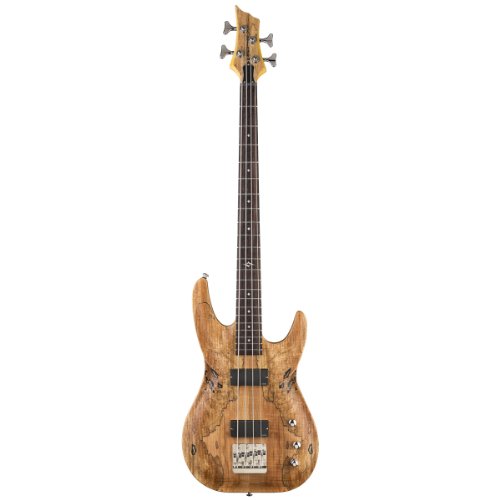 DBZ / Diamond Guitars BAR4SM-SNA Barchetta SM  Spalted Maple 4 String Electric Bass, Satin Natural