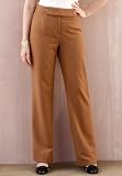 Jessica London Plus Size Wool Blend Straight-Leg Wide-Tab Trousers