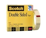 Scotch® Double Sided Tape 665, 1 Inch x 1296 Inches, Boxed