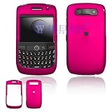 Blackberry Curve 8900 Javelin Cell Phone Rose Pink Rubber Feel Protective Case Faceplate Cover