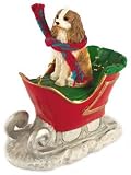 Cavalier King Charles Spaniel Dog Sleigh Christmas Ornament