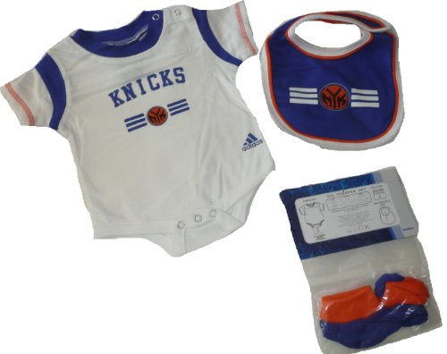 New York Knicks 3pc Onesie / Creeper Bib, Bootie Set 6/9 Months