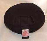 Zen Black Zafu Meditation Cushion Filled with Organic Buckwheat Husks
