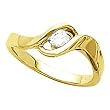 18K Yellow Gold Diamond Ring - 0.20 Ct.