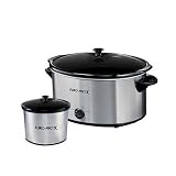 EURO-PRO KC281 SLOW COOKER, stainless with glass lid