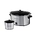 EURO-PRO KC281 SLOW COOKER, stainless with glass lid