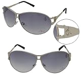 Baby Phat 1029 Platinum Aviator Sunglasses