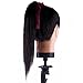 Synthetic Head Hairdressing Mannequin Clamp Human Hair Practice Training Model