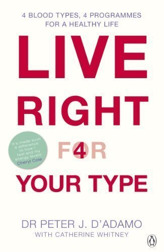 Live Right for Your Type by D'Adamo, Peter (2002) Paperback
