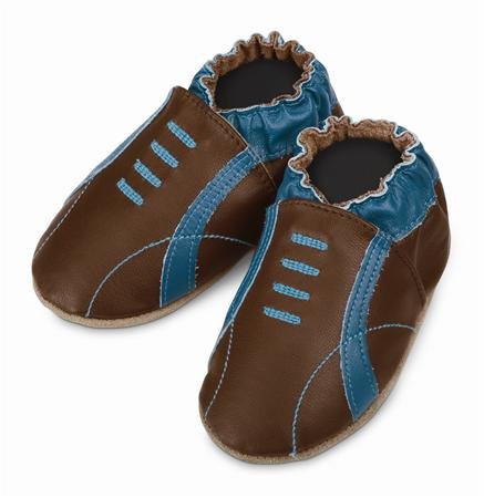 Robeez Athletic Brown Soft Sole Baby Shoes 12-18 months