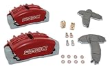 SSBC A187-1 Quick Change Aluminum Tri-Power 3-Piston Front Caliper Upgrade Kit for '99+ GM 1/2T Truck