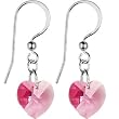 Austrian Crystal Heart October Birthstone Earrings MADE WITH SWAROVSKI ELEMENTS