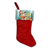 Winnie The Pooh 18" Felt Christmas Stocking with Printed Satin Cuff & Hangtag