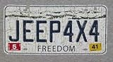 Jeep License Plate T-Shirt (Grey) Large
