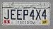 Jeep License Plate T-Shirt (Grey) Large