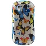 Crystal Hard SILVER Snap on With BUTTERFLY Design Faceplate Cover Case for  ....