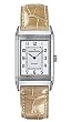 Jaeger LeCoultre Reverso Classique Steel Beige Strap Mens Watch 250.84.10