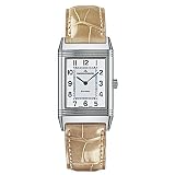 Jaeger LeCoultre Reverso Classique Steel Beige Strap Mens Watch 250.84.10 by Jaeger-LeCoultre