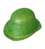 from pams HAT: GLITTER BOWLER GREEN PVC