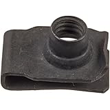 Steel Tapped-Hole U-Style Clip-On Nut, Plain Finish, 5/16"-18 Thread Size, For 0.025"-0.15" Material Thickness, 0.562" Edge Distance (Pack of 25)