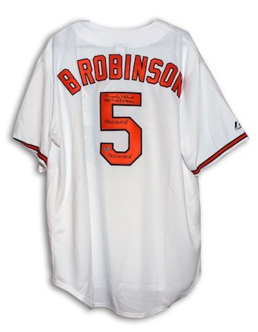 Brooks Robinson Signed Baltimore Orioles Triple Inscription Jersey - 16x Gold Glove, 1964 AL MVP, 1970 WS MVP