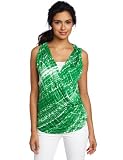 AK Anne Klein Womens Petite Modern Print Crossover Tank Blouse