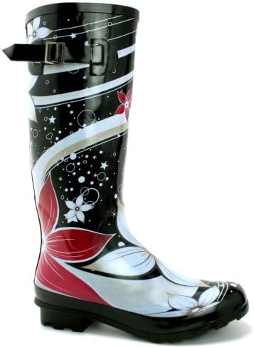 NEW LADIES FESTIVAL WELLIES WELLINGTONS BOOTS, SIZE US 5-10