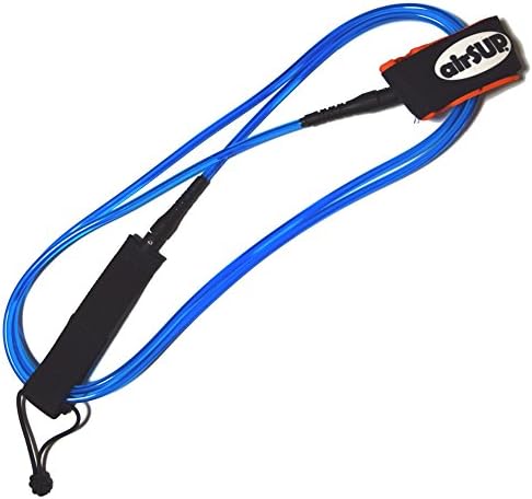 airSUP 8' Leash Cord for Stand Up Paddle and SUP, ankle Attachment 8 foot x 8mm Blue