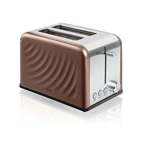 Swan Set 1.6L Twist Kettle and 2 Slice Twist Toaster Copper