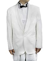 New Mens Classic One Button White Tuxedo Dinner Jacket with Shawl