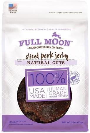 Full Moon Sliced Pork Jerky, 2.7 oz, Natural Cut
