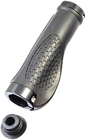 Dipary Cycling Handle Grip for MTB Road Bike Aluminum Alloy Rubber 2pcs Silver