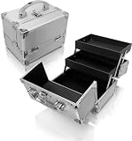 Silver Aluminum Cosmetic Train Case