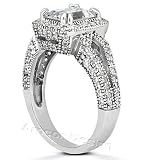 14K White Gold Engagement Ring 1.45CT Emerald Cut Diamond Ring(H I Color, I1 Clarity) 41zF5N yoWL. SL160 14K White Gold Engagement Ring 1.45CT Emerald Cut Diamond Ring(H I Color, I1 Clarity)