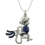 Monkey Mood Pendant with 1.2mm Ball Chain - 16 to 18 Adjustable Necklace
