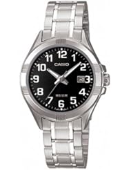 Casio Steel Bracelet Date Womens watch #LTP1308D-1BV