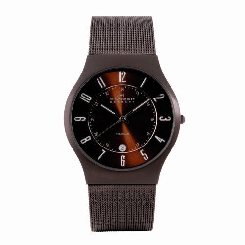 Skagen Herrenarmbanduhr Slimline Titan Stahl 233XLTMD