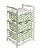 Wooden Hamper/Storage Organizing Unit with 3 Cloth Drawers
