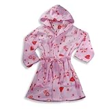 Tag Apparel - Girls Fleece Hearts And Butterflies Robe, Pink