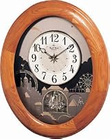 Timecracker Golden Oak Musical Wall Clock by Rhythm