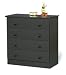 Casual 4 Drawer Chest In Black Finish By Prepac Furniture
