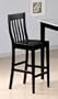 Set of 2 Contemporary Black Finish Bar Stool/Stools Counter Chairs