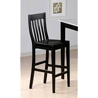 Contemporary Black Finish Bar Stool