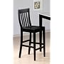 Set of 2 Contemporary Black Finish Bar Stool/Stools Counter Chairs