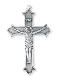 Crucifix Pendant, Sterling Silver with Chain