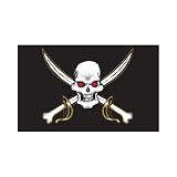 Pirate - Deaths Head - Flag 16in x 24in Superknit Polyester